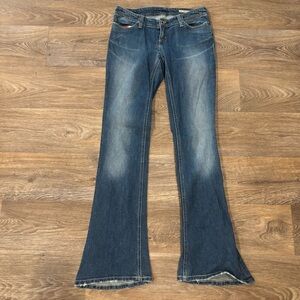 Chip & Pepper Low Rise Flare Jeans Size 27 Made in USA Y2K Vintage Denim Street